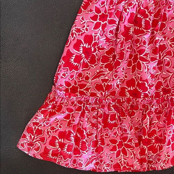 Crewcuts Floral Sundress Pink and Red Tiered Kids Dress size 5T - Picture 3 of 8